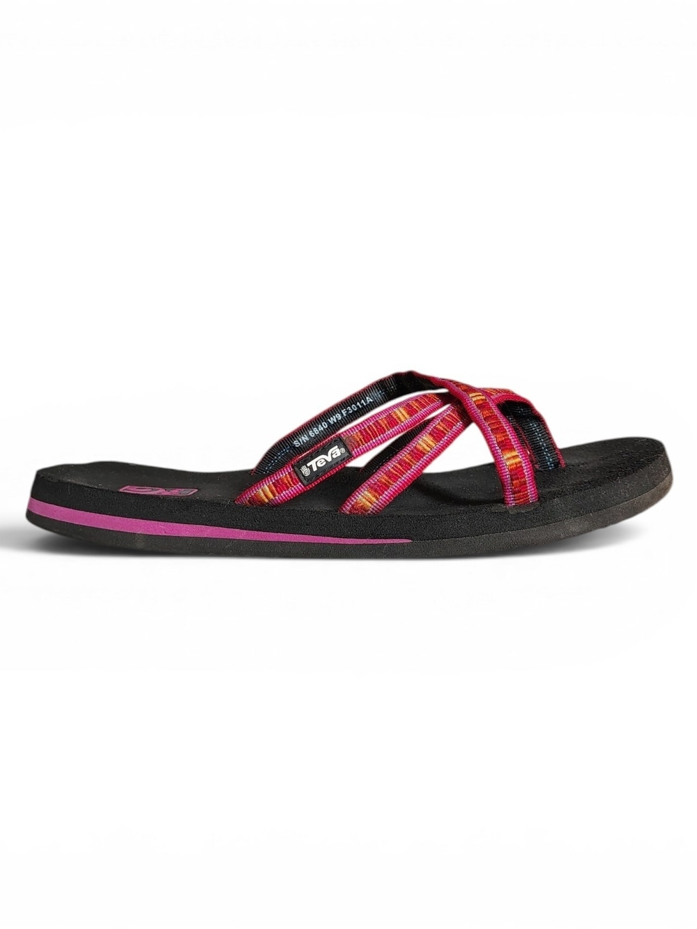 Teva Women's Olowahu Crossover Strappy Mush Foam Flip Flop Sandals Size 9